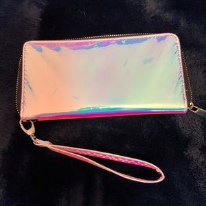 Iridescent clutch purse